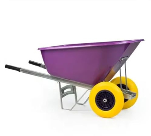 Generico Carriola a 2 Ruote in plastica Resistente, attrezzo da Giardino for Costruzioni agricole di Grande capacità