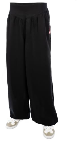 wu designs Baumwolle (Leicht) Damen Kung Fu & Yoga Trainingshose Schwarz 175