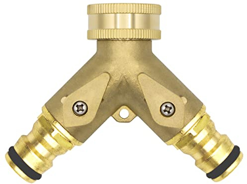 VARIOSAN Stecksystem Y-Verteiler mit Absperrhähnen 13149, 3/4, Messing blank