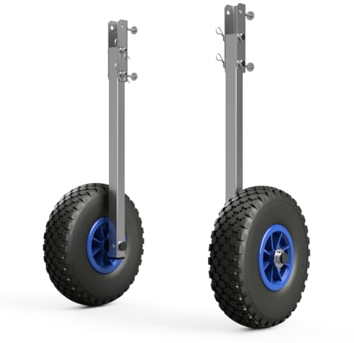 SUPROD Roues de Mise à l'eau pour annexes Roues de halage pour pneumatiques Tableau arrière Pliable Acier Inoxydable ET260