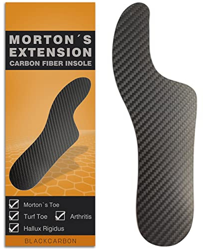 Morton's Extension Orthotic,Carbon Fiber Insole,Rigid Foot Support Insert for Morton's Toe,Turf Toe,Hallux Rigidus,Arthritis,1 Piece 21.5cm(Men's Size 5/Women 6)