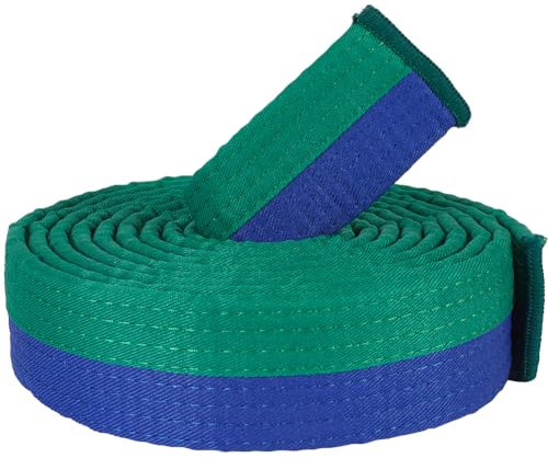 CREATCABIN Grün-Blauer Karate-Gürtel,Polyester,Kampfsport-Gürtel,Judo,Jiu-Jitsu,TKD,Aikido,Uniform,Ranglisten-Gürtel,Lang,Weich,Universelle Passform,Gürtel,Taekwondo Für,Sport-Trainingsgerät,280cm