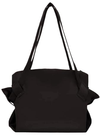 Reusable Shopping Bags - Portable Travel Bags | Multipurpose Empty Canvas Tote | Reusable Foldable Storage Tote for Fitness Class Fair Travel Picnic d, Black, riferimento alla descrizione
