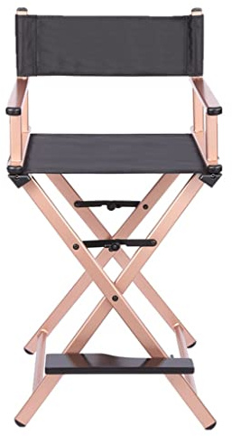 Rose d Makeup Artist fällbar regissörsstol bärbar aluminium Beau stol lätt och robust idealisk för salonger evenemang och hemmabruk