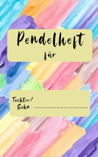 Pendelheft: Muttiheft - Pendelheft für Kinder - Elternheft |Regenbogen Farben