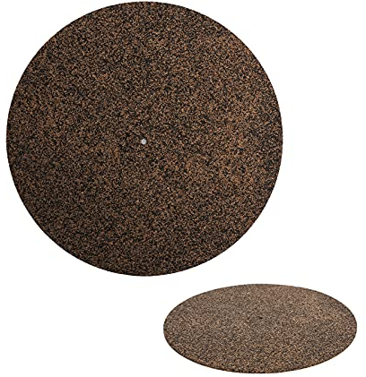 Alfombrilla Para Plato Giratorio Diseño De Corcho De Caucho Negro, Alfombrilla Deslizante LP De Silicona De 12 Pulgadas Para Todos Los Reproductores De Discos De Vinilo LP De 12 Pulgadas, Mejora El So