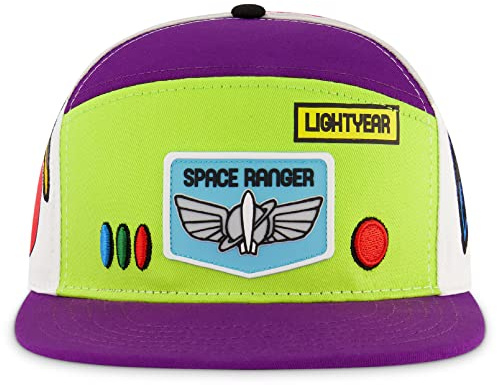 Concept One Disney Pixar Toy Story 4 Baseball Cap, Buzz Lightyear Snapback Hat with Flat Brim Sombrero, Multicolor, Talla única Unisex Adulto