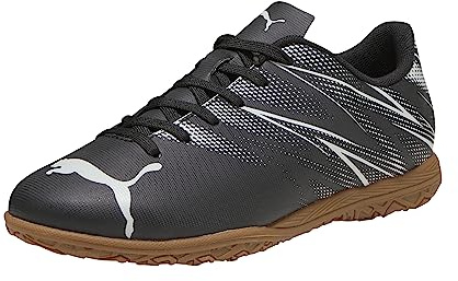 Puma Unisex Youth Attacanto It Jr Soccer Shoes, Puma Black-Silver Mist, 11.5 UK