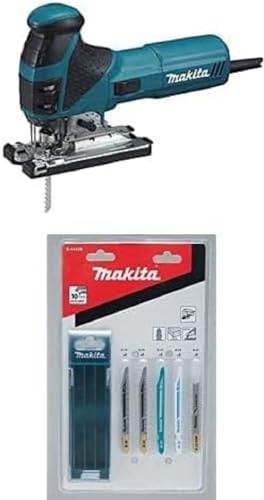 Makita 4351FCTJ Pendelhubstichsäge 135 mm mit LED + Stichsägeblatt Sortiment B