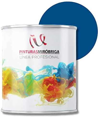 Pinturas Mirobriga Esmalte Antioxidante Color Azul Trafico Ral 5017, Secado Rapido, Directo sobre metal, proteccion de superficies de hierro y madera. Envase de 750ml.