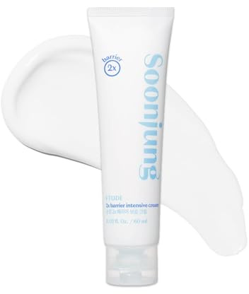 ETUDE SoonJung - Crema intensiva de barrera (2.02 onzas líquidas), hidratante facial, crema facial hidratante de manteca de karité para piel sensible, equilibrio de aceite de agua y pantenol para piel
