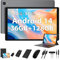 RUSHAR Android 14 Tablet 10 Pulgadas,Tablet PC 36GB RAM + 128GB ROM (1TB TF),Tableta 4G LTE e 5G WiFi,Octa-Core 2.0 GHz,8000mAh,Bluetooth 5.0,GPS,8MP + 13MP,Tablet con Teclado + Ratones etc,Gris