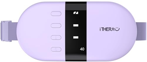 I-THERA-U Perioden Wärmegürtel Gürtel mit Massage Wärmepad Wärmekissen Wärme 2200mAh Bauchwärmer Elektrische für Bauch Unterleibschmerzen Regelschmerzen Periode Menstruation Rücken -Lila