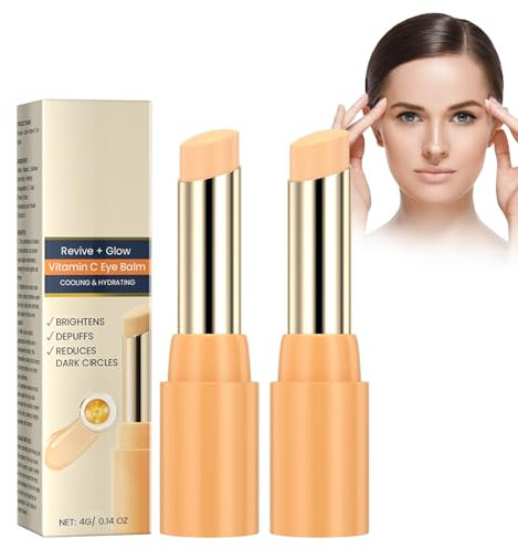 Dyceittdia 2pcs Crema Contorno de Ojos, Crema de Ojos en Barra con Vitamina C, Reduce la aparición de Líneas de Expresión Alrededor de los Ojos, 2pcs*4g, eye cream1