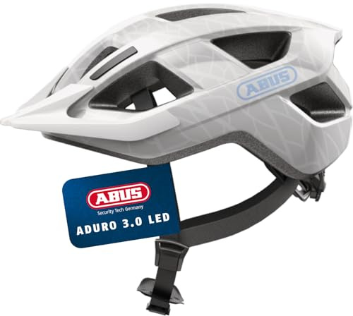 ABUS Aduro 3.0 LED cykelhjälm – sportig stadshjälm i snygg design för vardagliga och sportiga turer – med bakljus – för kvinnor och män