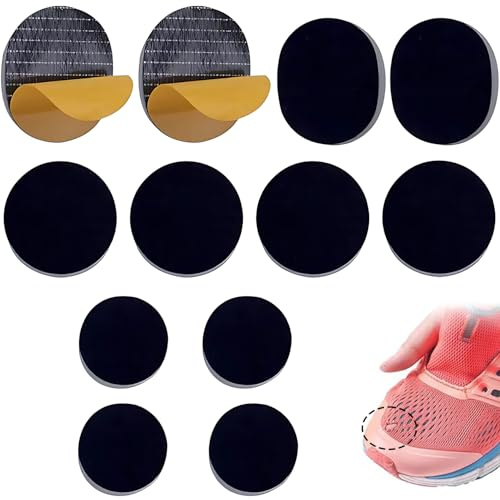 CENCERY 12 Pcs Shoe Mesh Repair Patch Mesh Shoes Hole Repair Shoe Hole Prevention Patch Trainer Heel Repair Patch for Most Types of Shoes and Seats