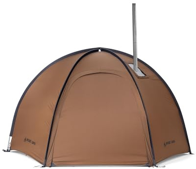 OneTigris Coco Nest - Tienda de campaña grande con agujero para chimenea, cálida tienda de campaña con interior de red para 1 persona, tienda de campaña impermeable de 3000 mm, para acampada en