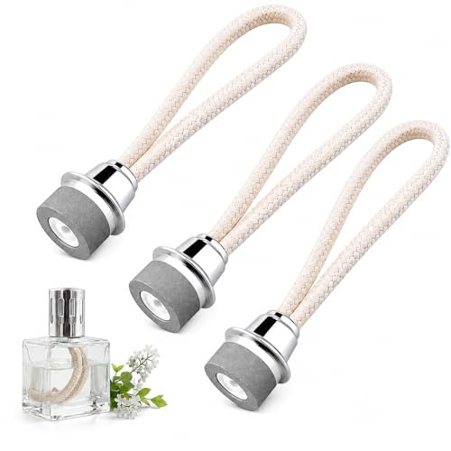 3 Mechas para Lámpara Catalítica de Aromaterapia 16 cm con Quemador catalítico, Mecha de Repuesto para lámparas catalíticas de Fragancia y Aceite, diámetro de 18 mm, núcleo poroso para lámpara