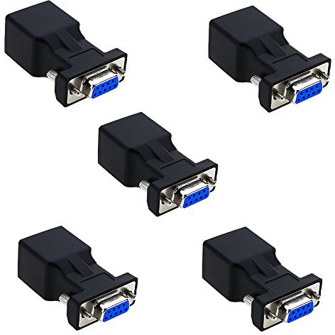 Adattatore RJ45 a RS232, cooso DB9 porta seriale a 9 pin maschio a femmina RJ45 Cat5e/6 Ethernet LAN Estendere Adattatore Per