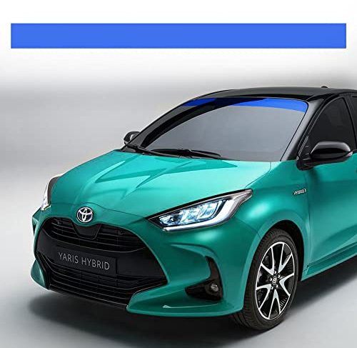 4R Quattroerre.it 1375 Fascione Parasole Adesivo per Auto Trasparente, Blu