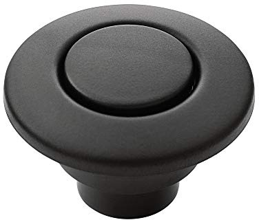 Moen Matte Black Garbage Disposal Air Switch Coordinating Decorative Button, Decorative Button Only, Housing Required, Button Only, Air Switch Sold Separately, AS-4201-BL