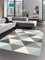 CARPETIA Teppich Wohnzimmerteppich Dreieck blau grau Creme Größe 120x170 cm