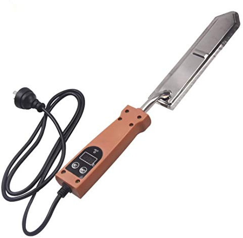 HALAWAKA Coltello elettrico per scappare il miele con interruttore di controllo della temperatura Coltello per apicoltura e display della temperatura Taglierina per apicoltore Coltello per estrattore