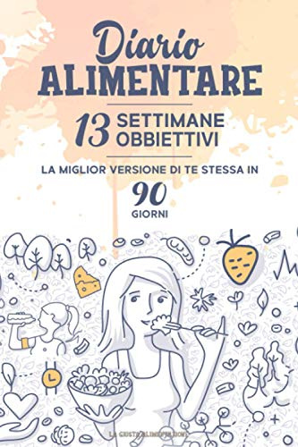 DIARIO ALIMENTARE: Agenda giornaliera per tenere traccia di alimenti, attività fisica e molto altro; Contiene i 13 semplici passi per tornare in forma in 90 giorni restando motivati