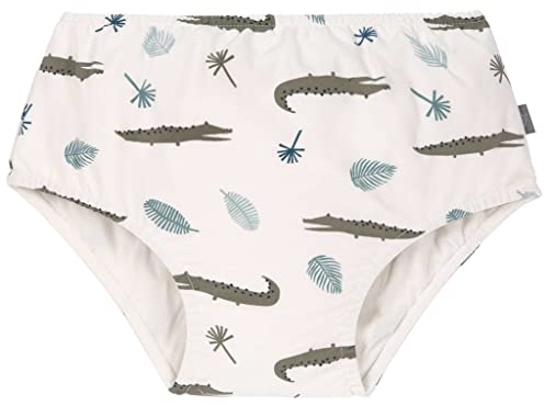 LÄSSIG Baby-und Kleinkind-Schwimmwindel Badewindel Badehose mit Windel mit UV-Schutz Crocodile white 13-18 Monate