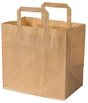 GREENBOX Bolsas de Papel Ecológicas Grandes para Regalo - Biodegradables, Compostables - 25 Bolsas Marrón, 26 x 17 x 25 cm