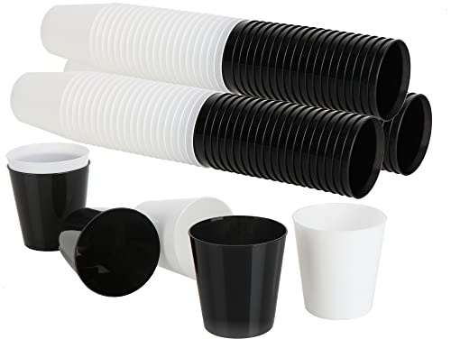 COM-FOUR® 120x snapsmuggar återanvändbara, snapsglas, snapsglas för fester | camping och på språng - återanvändbara och tål diskmaskin