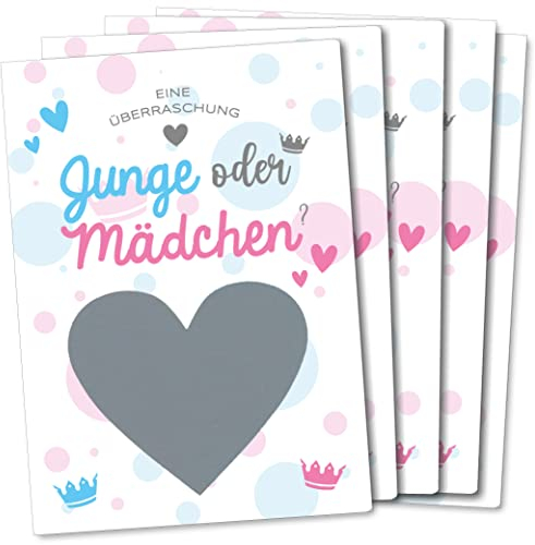 Caymar - Captured In Print Rubbelkarten Geschlecht verkünden Mädchen oder Junge Girl or Boy Rubbellos Baby Geschlecht Überraschung Reveal JUNGE