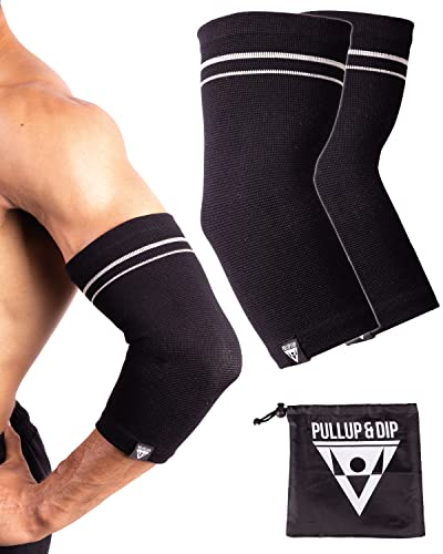 PULLUP & DIP Coudières pour Hommes et Femmes, 1 Paire Coudière de Fitness, Stabilise les Articulations, Coudière de Tennis Antidérapante, coudières pour Calisthenics, Musculation et Basketball