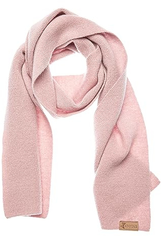 KNITAS Sciarpa in Merino e Cashmere per Bambini, Calda Sciarpa Invernale a Maglia, Rosa, 110x18cm