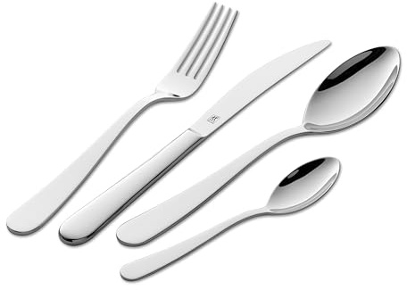 ZWILLING Greenwich Besteck Set, 68-teilig, Für 12 Personen, 18/10 Edelstahl/Hochwertiger Klingenstahl, Poliert, Silber [plastikfreie Verpackung]