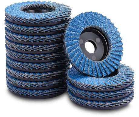 MOGRQAP 12 Piezas Discos Abrasivos, 50mm Discos de Láminas 60 Grano para Madera Acero inoxidable Metal