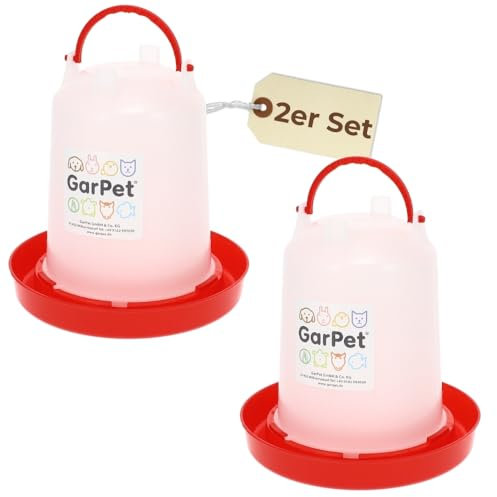 2x Hühnertränke 3 L Geflügeltränke Hühnerzubehör Wasserspender Hühner Kükentränke Wassertränke Hühner Hühnertränke Automatisch Tränke