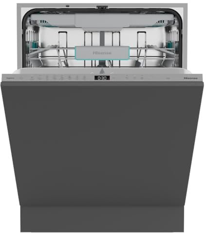 Hisense HV16B, Lavastoviglie integrata, Classe B, 16 Coperti, 40db, 8 programmi, controllo touch, fast cleaning, Apertura automatica della porta, Indicatore del tempo rimanente, 9,5L