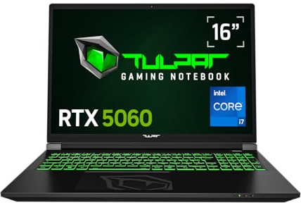 TULPAR T6 V3.5 Gaming Laptop | 16'' FHD+ 1920X1200 165HZ IPS LED-Display | Intel Core i7 14700HX | 16 GB RAM | 1 TB SSD | RTX 5060 | Windows 11 Gaming Notebook