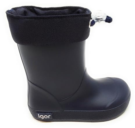 Generico Botas de lluvia Igor con deslizador modelo Yogi Cuello azul marino de goma con suela antideslizante, turquesa, 25 EU