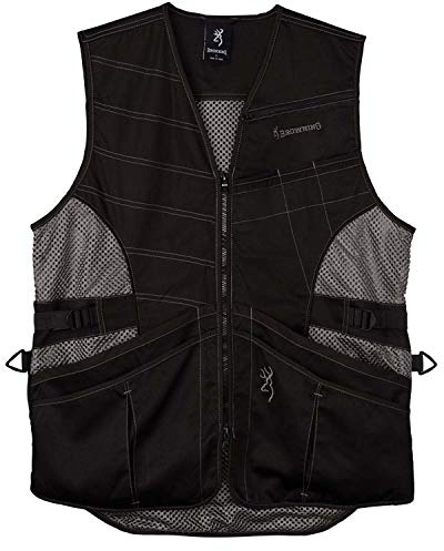 Browning Ace Shooting Vest-Black/Black (Large)