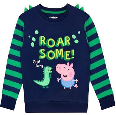 Peppa Wutz Jungen George Pig Sweatshirt Blau 98 (UK 2-3 Years)