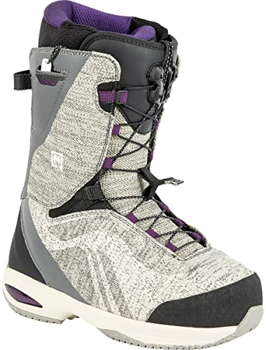 Nitro Snowboards Damen Ronda TLS '23 Leichter Snowboardschuh Snowboardboot mit Schnellschnürsystem Allround Freestyle Freeride Softboot Warm Boots Split Board Boot Women, HEATHER GREY