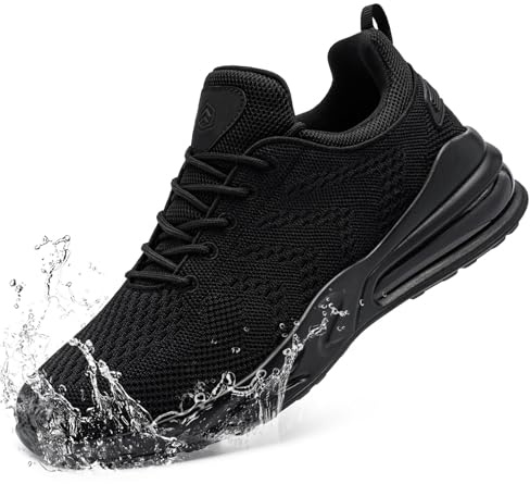 LARNMERN Zapatillas Running Hombre Zapatos de Senderismo Impermeables Deportivas Gimnasio Trekking Ligeros Correr Transpirables Casual Sneakers