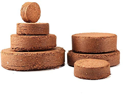 10 Pezzi di Terriccio Compresso in Fibra di Cocco, Blocco Nutriente di Crusca di Cocco, Terriccio di Cocco per Piante Bonsai da Interni o Esterni, Fiori e Verdure(#1)