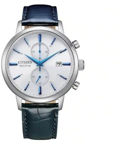 Citizen CA7069-16A - Reloj analógico de Cuarzo para Hombre con Correa de Piel, Azul, Talla única, Correa