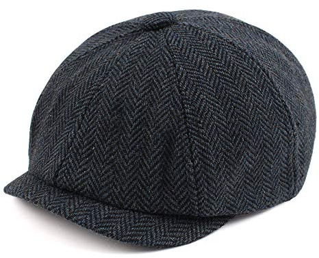 Pesaat Casquettes Newsboy pour tout-petits garçons, bébés et enfants, casquette de pilote vintage en tweed plat, chapeaux de pageboy de 2 à 5 ans, bleu marine, 6-24 mois
