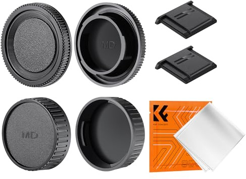 K&F Concept MD Mount Rear Lens Cap & Body Cap Cover & Hot Shoe Cover Kit for for Minolta MD Mount Camera Lense SR-2 SR-7 SR-T 101 XK XM X-1 XE-5 XE XE-1 XE-7 XD-7 XD-11 XG-M X-500 X-570 X-700