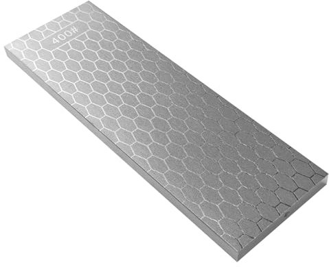 Diamond Sharpening Stone 2 Side Grit 200/600, 300/1000, 400/1000, 400/1200, Diamond Plate Honing Stone Hone Sharpener (400#/1200#)