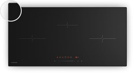 Klarstein Velaire Placa Inducción 80cm - 3 Zonas, 5500W Boost, Control Táctil Deslizante, Temporizador, Bloqueo Infantil, Indicador Calor Residual, Cocina Inducción